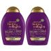 OGX Thick & Full Shampoo, Sulfate Free, Biotin & Collagen, Voluminous & Healthy Hair - 385 ml x 2 - PROMO Pack