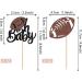 24 Pack Oh Baby American Football Cupcake Toppers Glitter Rugby Ball Oh Baby Cupcake Picks for Super Rugby Sports Theme Baby Shower Kids Birthday Party Cake Decorations Brown 1-oh Baby - Buy Online on GoSupps.com