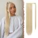 FESHFEN Straight Ponytail Extensions Long Wrap Around Ponytail Synthetic Clip in Pony Tail Hair Extensions Honey Blonde Mixed Platinum Blonde Hairpiece for Women 28 inch 28 inch (Pack of 1) Honey Blonde Mixed Platinum Blonde