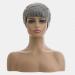 MOONSHOW Grey Short Pixie Wig - Natural Synthetic Layered Style for Black Women - Buy Online on GoSupps.com