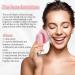 Rechargeable Silicone Facial Cleansing Brush - Waterproof 5 Strengths Perfect for Deep Cleaning & Exfoliating - Ideal Gift for Women - Pink - Buy Online on GoSupps.com