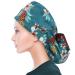 ABAMERICA Satin Lined Scrub Cap with Button & Ponytail Holder - Adjustable Long Hair Hat for Women - Buy Online on GoSupps.com