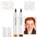 Freckle Pen Artificial Fake Freckles Create Fashionable Natural Freckles Makeup Waterproof Long Lasting Soft Dot Sopt Pen for Face Makeup(Dark Brown and Light Brown )