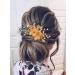 IYOU Bridal Wedding Hair Comb Gold Daisy Flower Headpiece Leaf Bridesmaid Bride Hair Accessories for Women and Girls - Buy Online on GoSupps.com