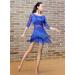 ZX Women's Fringed Ballroom Dance Costume - Royal Blue Large - Buy Online on GoSupps.com