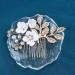 Wendalern Wedding Crystal Hair Comb Barrette Bride Pearl Hair Comb Rhinestone Flower Hair Barrette Comb Gold Leaf Hairpiece Decorative Hair Accessories for Women and Girls - Buy Online on GoSupps.com