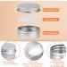 24 Pack Aluminum Empty Jars with 70 Stickers - 5ml Travel Cream Boxes for Lip Balm Lotion Cosmetics Mini Candles & Nail Art - Screw Cover (Silver) - Buy Online on GoSupps.com