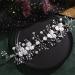 Flower Bridal Hair Accessories Bride girl Hand Knitting Wedding Hair Accessories Pearl headband for Weddings Banquets and Parties (Silver Leaf) - Buy Online on GoSupps.com