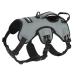 Rabbitgoo Breaking -proof dog harness Medium -sized dogs with handle anti -train safety harness dog breathable adjustable breast dishes padded dog vest panic crockery gray XL (1 Pack) gray