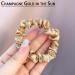 Small Satin Silk Hair Scrunchies for Thick, Curly, and Thin Hair - 4 Pack Champagne Gold - Traceless Frizz Prevention - Women and Girls Hairbands - Buy Online on GoSupps.com