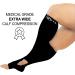 Zeta Open Toe Wide Calf Plus Size Compression Socks 20-30 mmHg - XX-Large Black - Buy Online on GoSupps.com