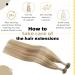 UGEAT Light Blonde and Ash Blonde U Tip Hair Extensions | 22 Real Hair Bondings | 50g 50 Pieces | Premium Quality Hair Extensions - Buy Online on GoSupps.com