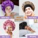 4 PCS Satin Bonnet Set for Black Women and Teen Girls - Hair Cap for Sleeping in B, Black, Rose Gold, Purple, Leopard Print - Buy Online on GoSupps.com