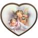 Heart with angel picture Angel guards the sleeping baby