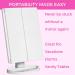 Absolutely Luvly Trifold Vanity Mirror with Lights | LED Makeup Mirror | Touch Screen Dimming | 1x 2x 3x Magnification | Portable Lighted Mirror - Buy Online on GoSupps.com