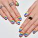 GLAMERMAID Pride Month Colorful Ombre Extra Short Press on Nails - 24 Pcs Squoval Round Fake Nails Manicure Kit for Women - Buy Online on GoSupps.com