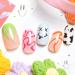 Pink Press on Nails Short Oval  Color Glue on Nails Medium Round Acrylic Fool s Day Fake Nails with Design  Spring Summer Reusable Cow Print False Nail Tips Glossy Finish 24 Pcs Manicure Art Nails Set with Glue  Cuticle ...