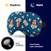 Popcorn and Movie Tickets Sleep Mask - Adjustable Strap Blindfold for Men & Women - Blocks Light for Night Travel Nap - Buy Online on GoSupps.com