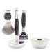 JAG Shaving Razor set - 4 -piece shaving set - Jag's Lee Range - Super Dachshaar Razor brush - 5 edge of the razor blades Razor plane - shaving bowl - shaving stand - black gift set