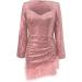 Shop Hanxiulin Women's Winter Business & Cocktail Dresses | Elegant Sequin & Shoulder-Free Styles in Beige - Buy Online on GoSupps.com