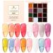 16 Colors Gel Nail Polish Set,Solid Gel Polish Bright Jelly Gel Nail Polish UV LED Nail Art Kit Salon DIY Home Gift For Women 7