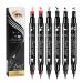 Pen Eye Liner Stencil | Black Eye Liner Liquid Pencil Eye Liners - Double-Headed Eye Liner Pen Long-Lasting Liquid Liner with Eye Makeup Stencil Cat Eye Winged Eye Liner