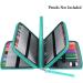 BTSKY 200 Slots Colored Pencil Organizer - Deluxe PU Leather Pencil Case Holder With Removal Handle Strap Pencil Box Large for Colored Pencils Watercolor Pencils (Green) - Buy Online on GoSupps.com