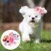 POPETPOP 50pcs Dog Bows with Rubber Bands-Pet Cat Dog Hair Bows Multicolor Rhinestone Beads Flowers Topknot Puppy Bows(Mixed Color) - Buy Online on GoSupps.com