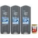 Italian Gourmet E.R. Dove Men+Care 3-in-1 Cool Fresh Body Wash for Body Face and Hair with 24-Hour Care Effect 3 x 250 ml + Polpa Italian Gourmet 400 g