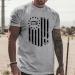 Fannyouth Men's American Flag Striped Print T-Shirt - Grey, XL - Buy Online on GoSupps.com