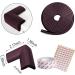 Corner Edge Safety Protector Set - 14ft Edge + 4 Corners, Reddish-Brown Soft Foam Strip, Baby Proofing Guards with 3M Adhesive for Table, Furniture, Sharp Edges Protection - Buy Online on GoSupps.com