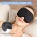 3D Eyelash Protector Eye Mask for Sleeping - Adjustable Sleep Mask for Women and Men - Super Soft Eye Cover for Meditation, Yoga, Travel - Black - Buy Online on GoSupps.com