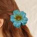 Shakven Flower Claw Clips | 3x Colorful Hair Clip Clamps - Elegant Artificial Plumeria Cute Hair Clips Holiday Floral Hair Accessories for Travel Blue - Buy Online on GoSupps.com