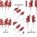 HOMSFOU 24pcs Christmas Berries Christmas Berry Pick Christmas Picks Christmas Holly Berry Branch Glitter Mini Wreath Evening Party Decoration Cranberries Artificial Plastic Foam Banquet Red 20X4X4CM - Buy Online on GoSupps.com