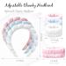 GRWN Skincare Chunky Puffy Cloud Foam Makeup Spa Headband & Wristband Set - Pink Blue White 3-Pack for Women - Buy Online on GoSupps.com
