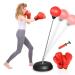 ELEMARA Punching Bag with Stand for Adults Kids, Adjustable Standing Boxing Speed Reflex Bag with Gloves, Home Gym Set for Adults / Christmas Birthday Gifts Toys for Boys Girls 3-8 Years Old Punching Bag for Adults
