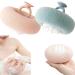 Super Soft Sunflower Suction Cup Bath Ball Sunflower Bath Sponges for Shower Exfoliating Bath Sponge Cleaning Brush with Suction Cup Mesh Pouf Bath Ball (Blue+Pink)