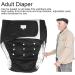 Adjustable Reusable Adult Diaper - Soft Quick-Drying & Washable for Incontinence (Black) - Buy Online on GoSupps.com