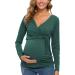 Love2Mi Maternity Breastfeeding Top | Long Sleeve V-Neck | Cute XL Hunter Green - Buy Online on GoSupps.com