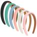 Jaciya Padded Headbands for Women Wide Solid Color Headband Fashion Head Bands for Women's Hair Girls Pink Hair Accessories Color 1