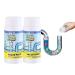 Wild Tornado Pipe Dredge Deodorant Powerful Sink and Drain Cleaner Foaming Pipe Clog Remover Chemical Powder Agent for Kitchen Toilet Pipe Dredging (2pcs)