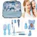 Baby care set baby care kit 13-part baby care products baby care set initial equipment nail and nose care with bag with handbag (blue)