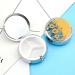 Buy Round Yellow & Blue Floral Print Pill Box - 3 Compartment Portable Medicine Organizer | Decorative Metal Pill Case - Buy Online on GoSupps.com