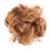 Human Hair Scrunchie Elastic Bun Updo Chignon Curly for Women Light Brown