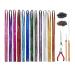 LAUDS Hair Extension Gold Wire Hair Extension Colored Wire Tinsel Set Heat Resistant Fairy Hair Tinsel Set with Tools