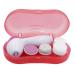 Automatic Face Brush Electric Facial Scrubber for Deep wash Silicone exfoliator Tool Waterproof face Cleansing Spin Brush with 4 Heads removes Blackhead on face Dead Skin on feet Complete spa Tool