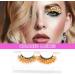 Glitter Lashes - Sparkly 3D Orange Lashes Shiny Dramatic Decorative Eye Strip Lashes | False Eyelashes flufy Wispy Curly Waterproof Sticker Eyelashes | Lashes for Holiday Eye Makeup Cosplay Q-05 - Buy Online on GoSupps.com