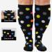Plus Size Compression Sock For Men and Women: Graduated Compression Stockings for Support Flight Travel Running Pregnancy Sports Edema Nurses Athletic 20-30 mmHg 1Pairs Color Dots 5XL - Buy Online on GoSupps.com