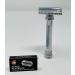 G.B.S Slant Safety Razor Shaving Set | Chrome Stubble Remover Brush & Stand - Classic Shave + 10 Blades - Buy Online on GoSupps.com