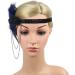Iwobi Gatsby Feather Headband | Vintage Flapper Party Accessory | Classic Theme Accessories - Buy Online on GoSupps.com